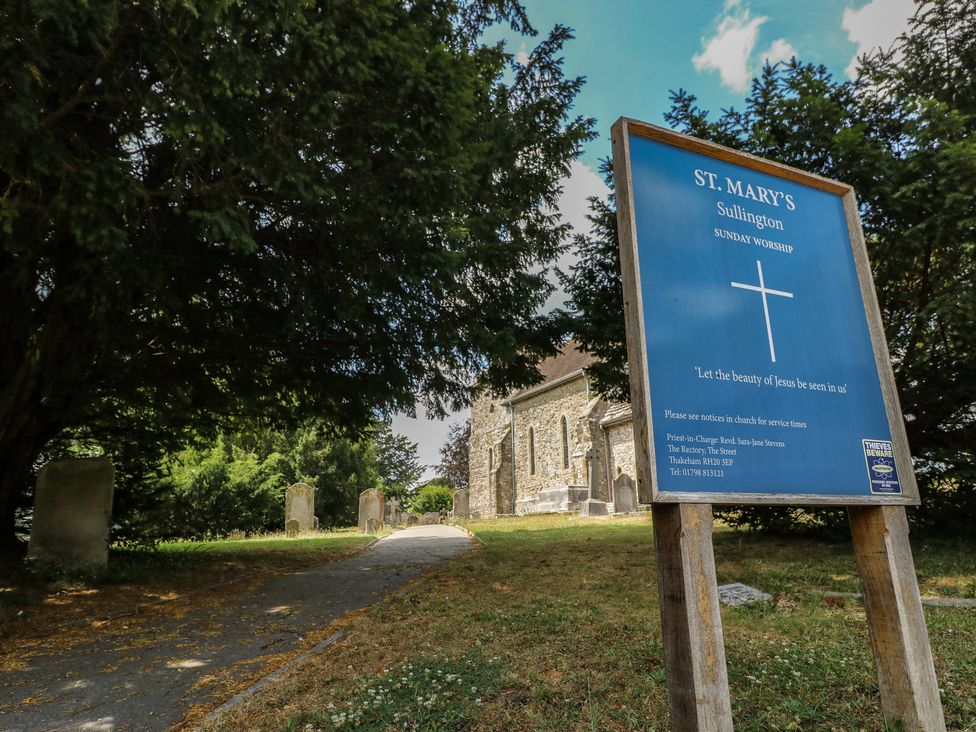 A church sign at St. Mary's in Sullington near Storrington