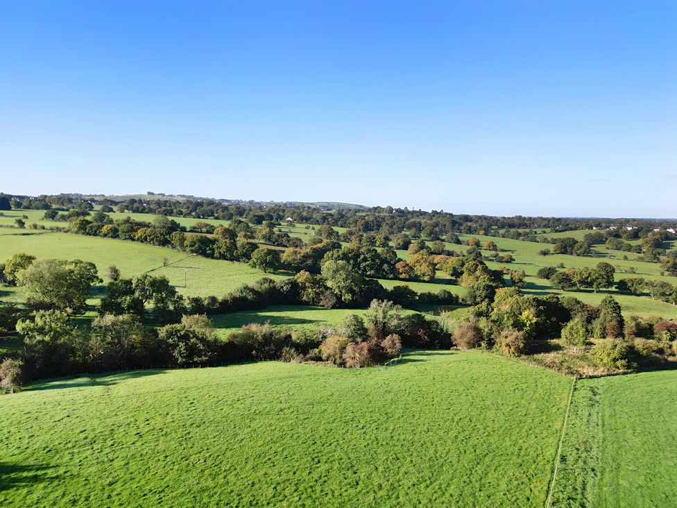 A landscape of fields and trees at Archstone House in Langho, Lancashire