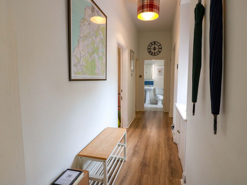 A hallway with a map on the wall at Clocktower - Culzean Castle Maybole