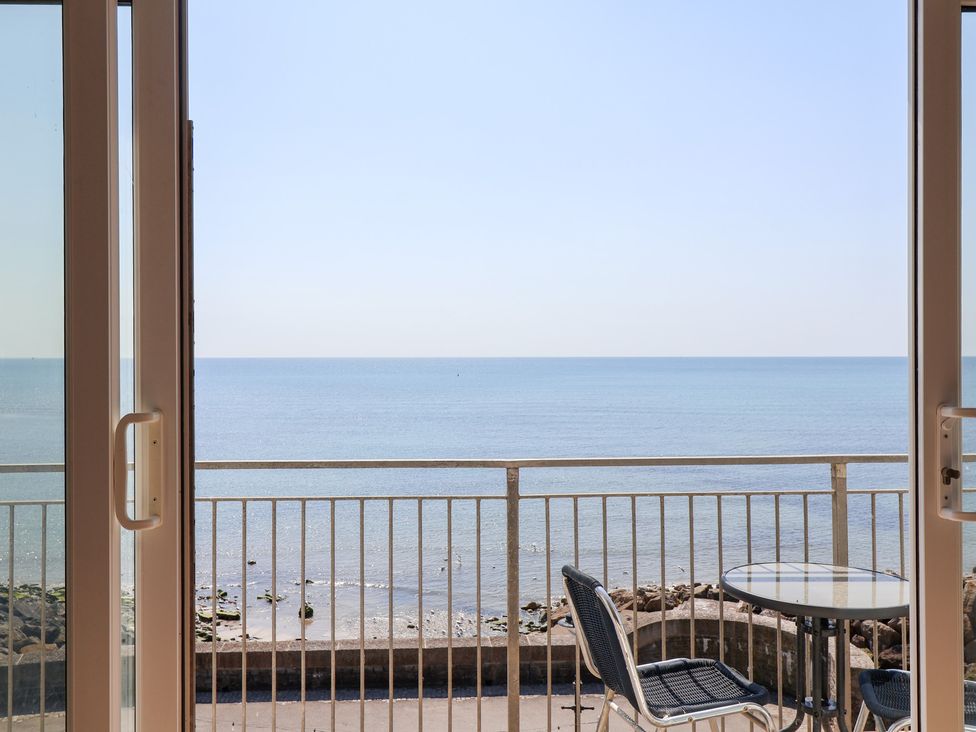 A balcony with a sea view at Watersmeet in Lyme Regis