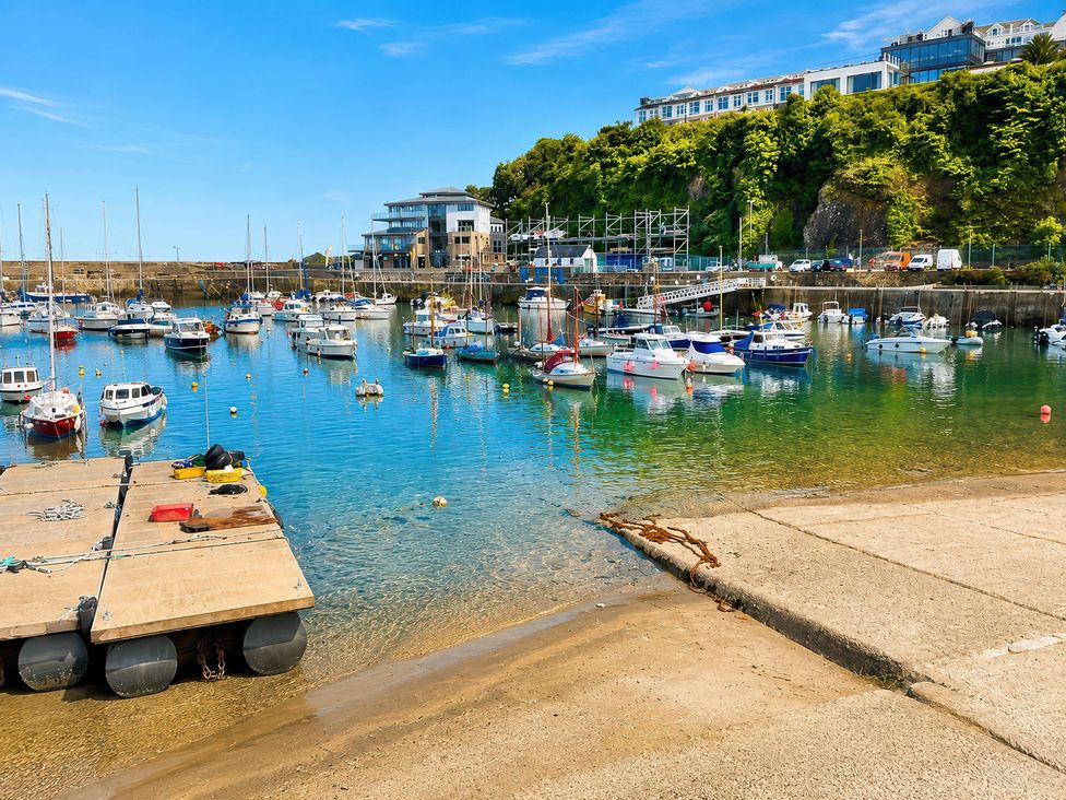 A harbor with boats and a pier at 6 Coedrath Park - Swn y Mor Saundersfoot