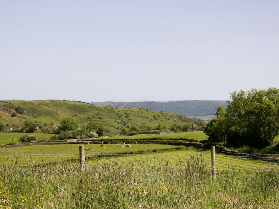 A landscape view of hills and fields at Beech in Ulverston