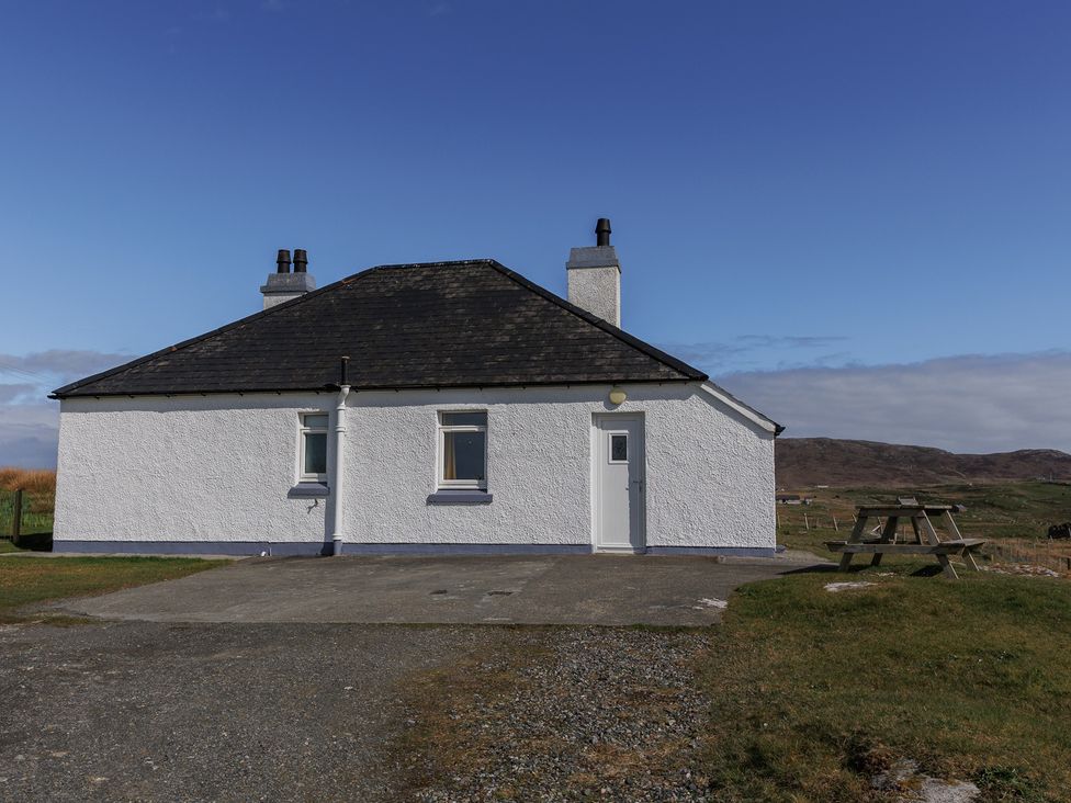 A house with a door and windows in South Boisdale near Daliburgh Isle Of South Uist