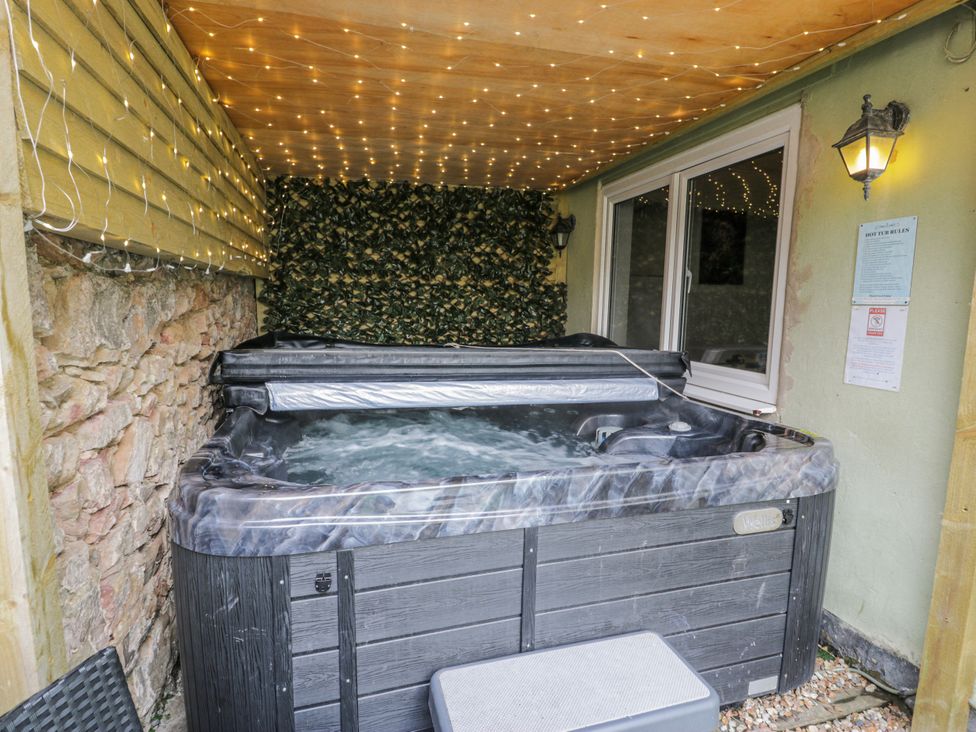 A hot tub in an outdoor area at The Keep in Llandudno