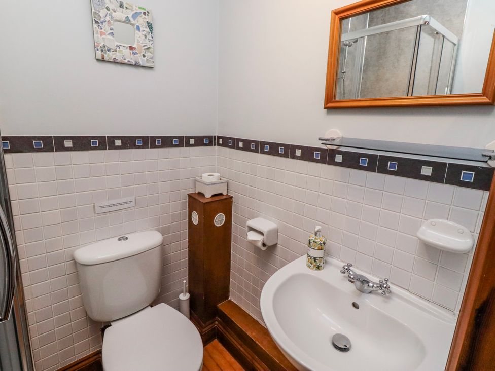 A bathroom with a sink and toilet at No9 Budle Sands in Bamburgh