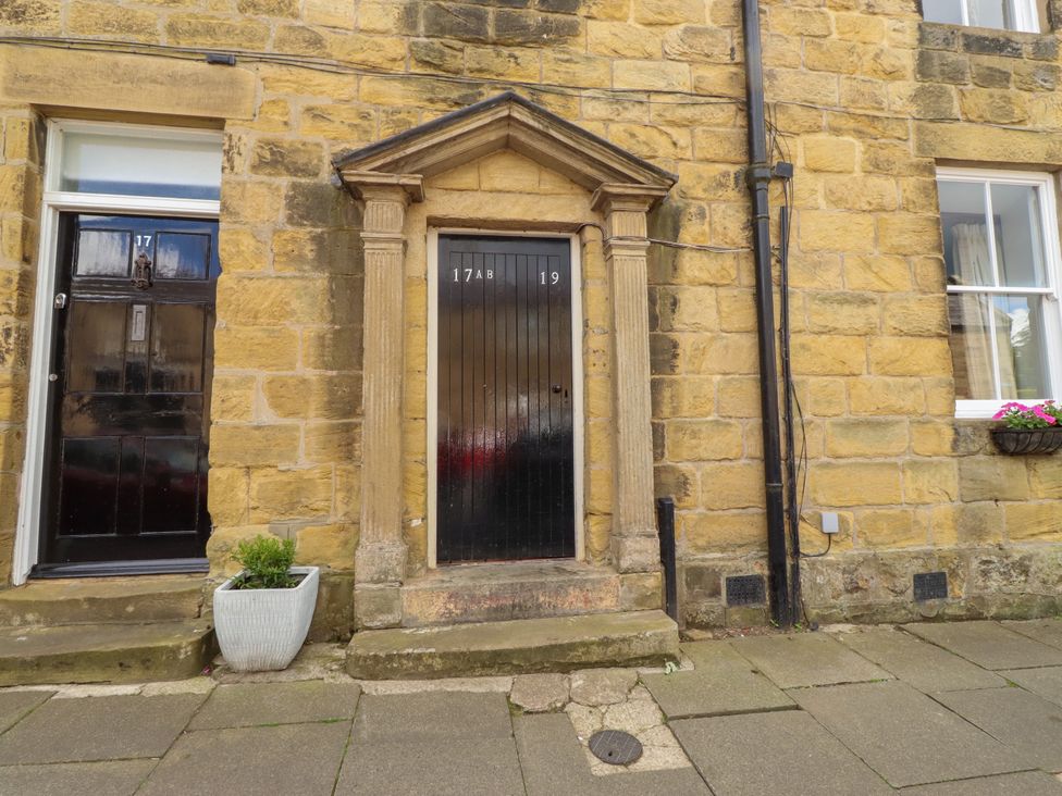 A view of two doors with numbers 17 and 19 in an outdoor area at Lavender Cottage (Bailiffgate) Alnwick