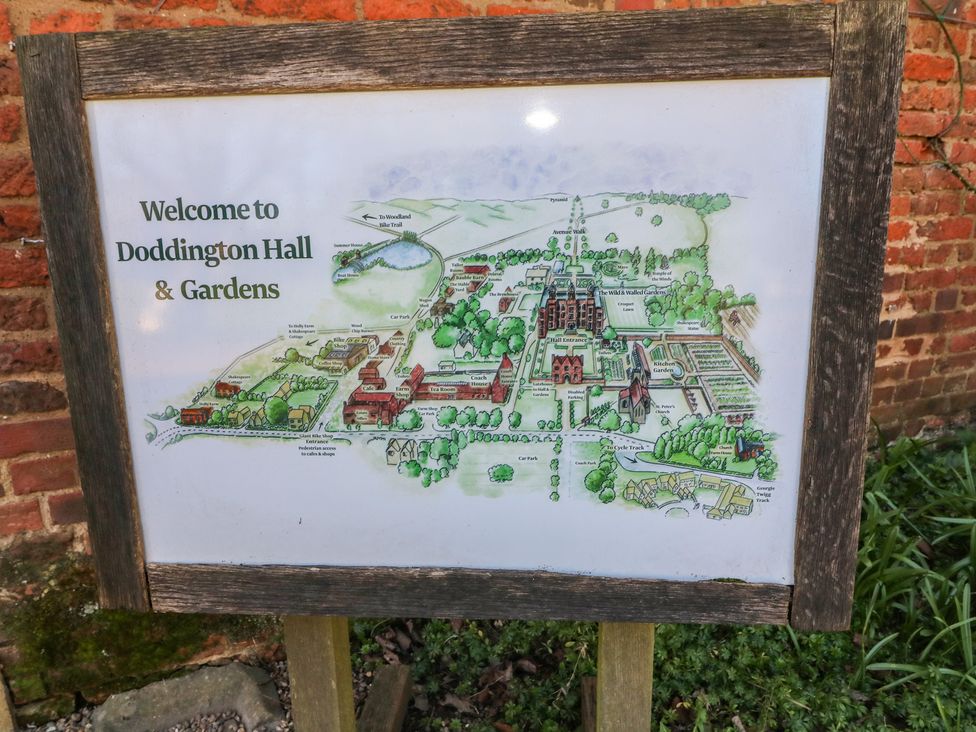 A map of Doddington Hall and Gardens showing the layout and features