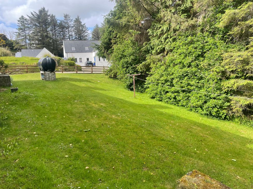 A garden area with grass and trees at James Neills Cottage in Ballylar near Downings