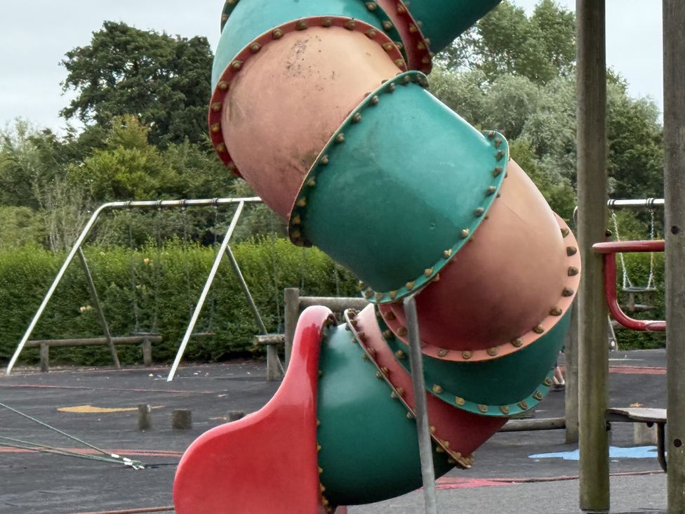 A slide in a playground at The Furness Haven in Barrow-In-Furness