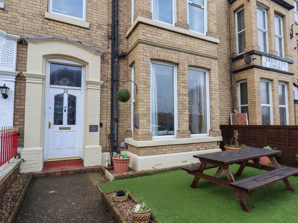 An entrance with a door and windows at Bridlington Bay House, Bridlington