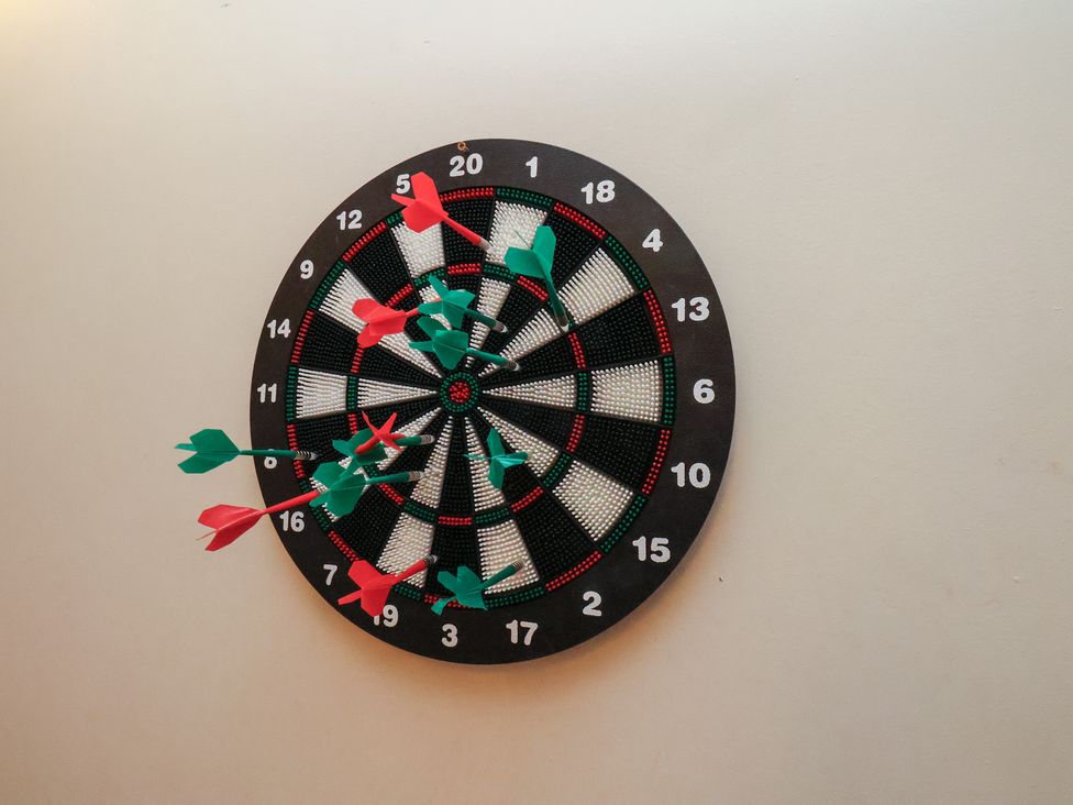 A dartboard with darts at Bridlington Bay House in Bridlington