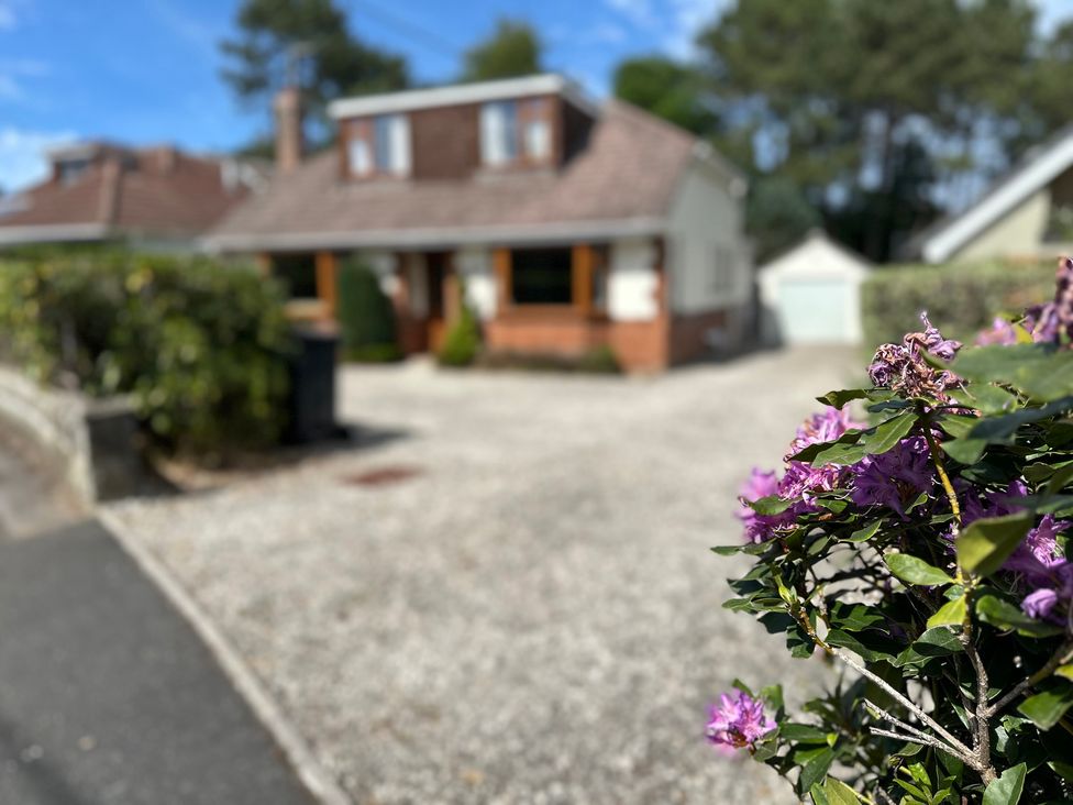 A house with flowers in the garden at Pineside Sandford, Dorset