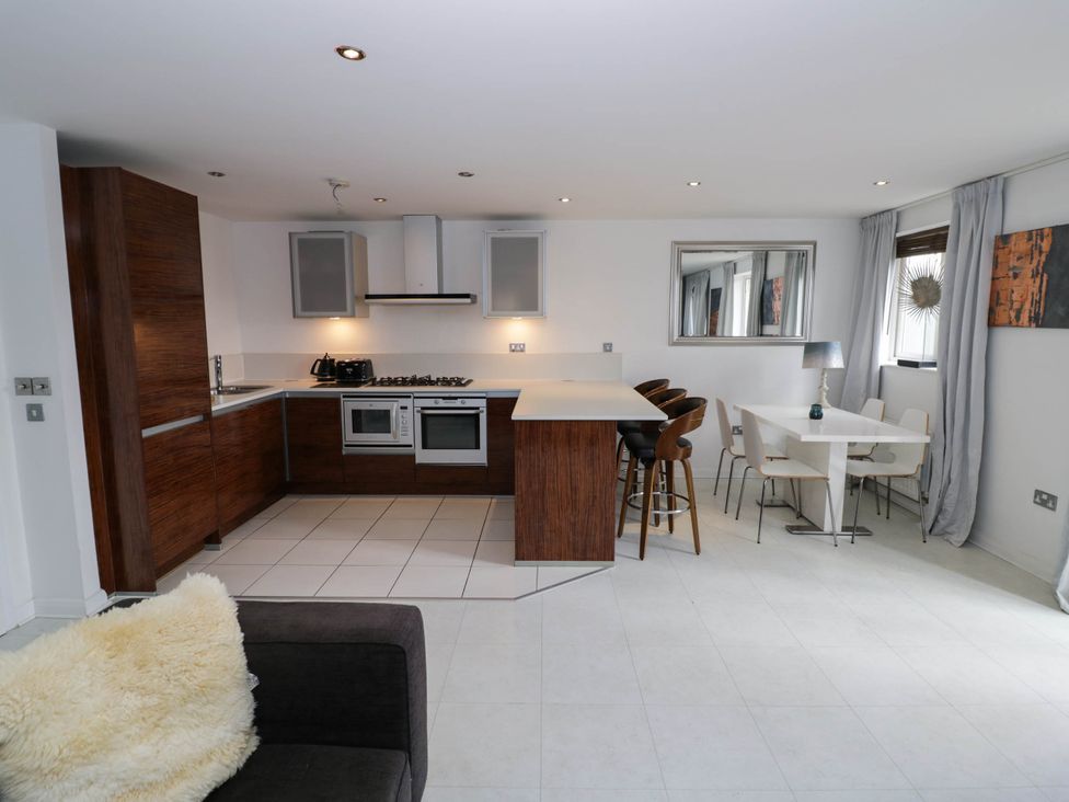 A kitchen with a dining area at 63 Vista Heights Solihull