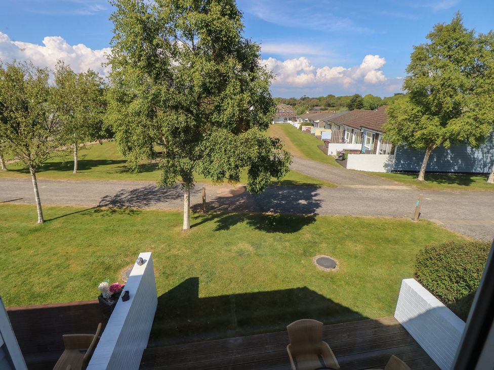 An outdoor area with trees and pathway at Delaware M2 in Yarmouth