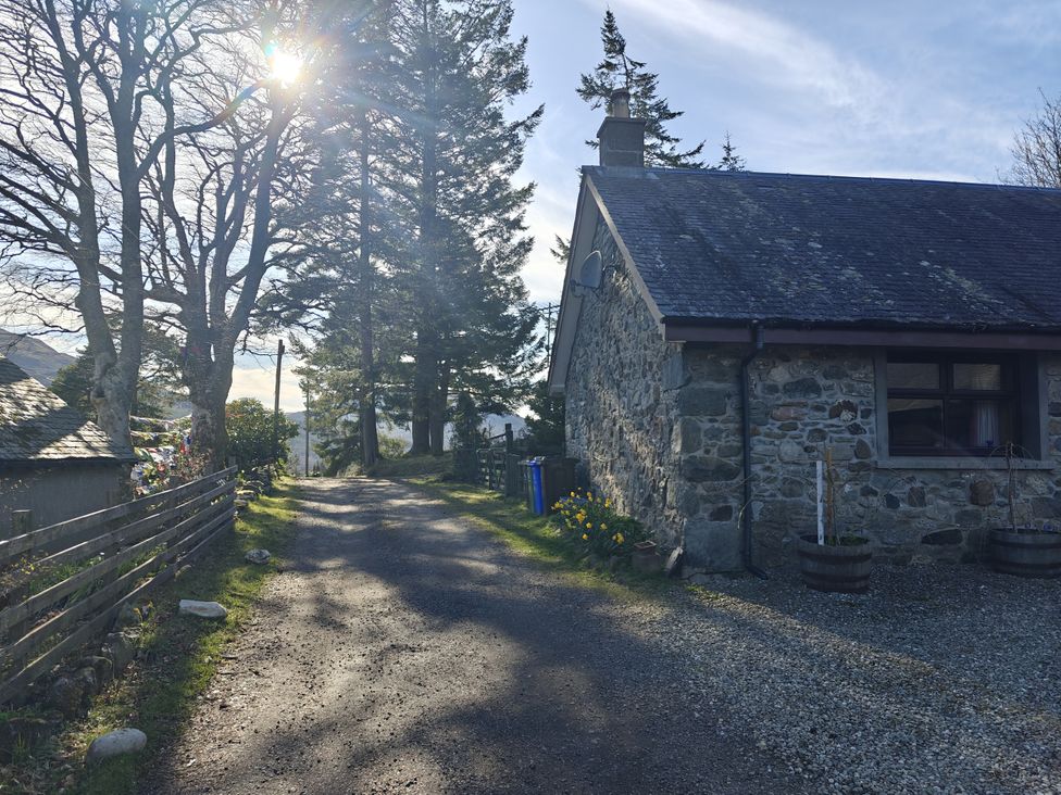 A pathway leading to a stone house at Ninevah in Balquhidder, Perthshire, Scotland