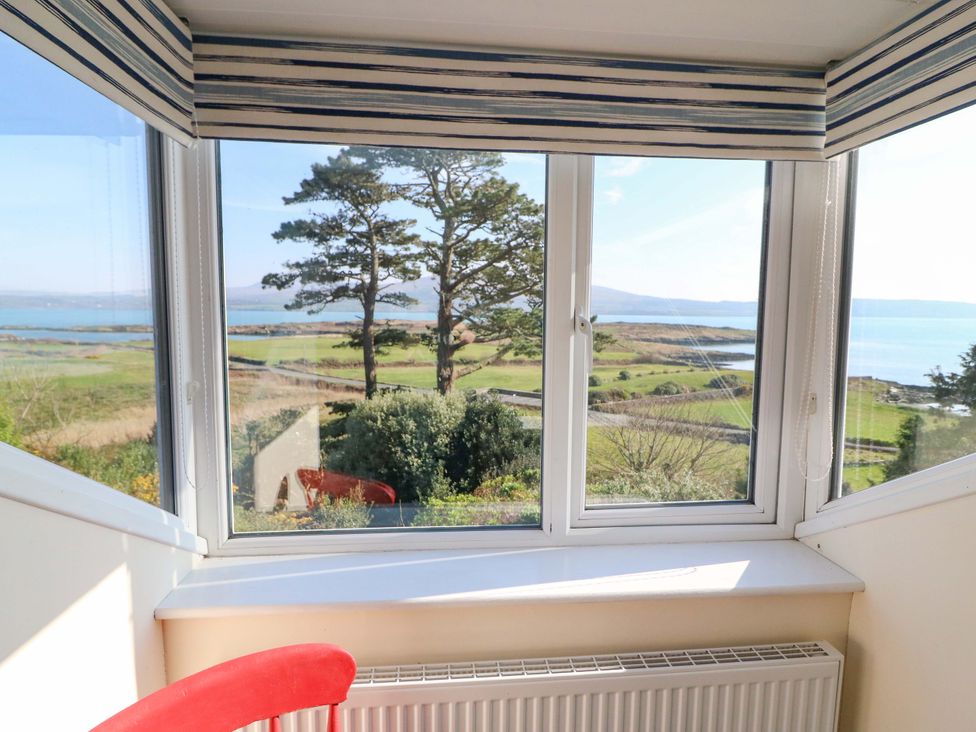 A view from a window with a radiator at Whispering Pines in Durrus, County Cork