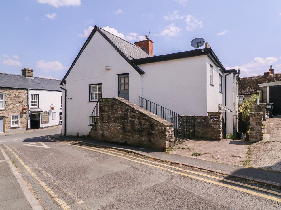 A house with steps and road at 19 Lion Street Hay-On-Wye