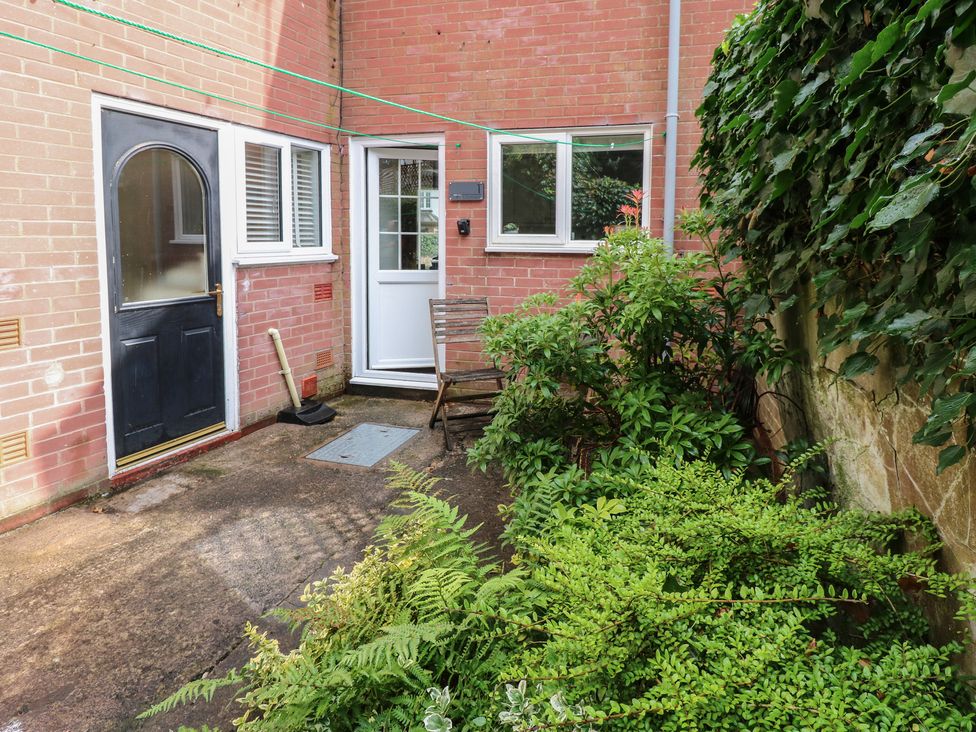 A garden with plants and a chair at 1 Eden Cottages Corby Hill