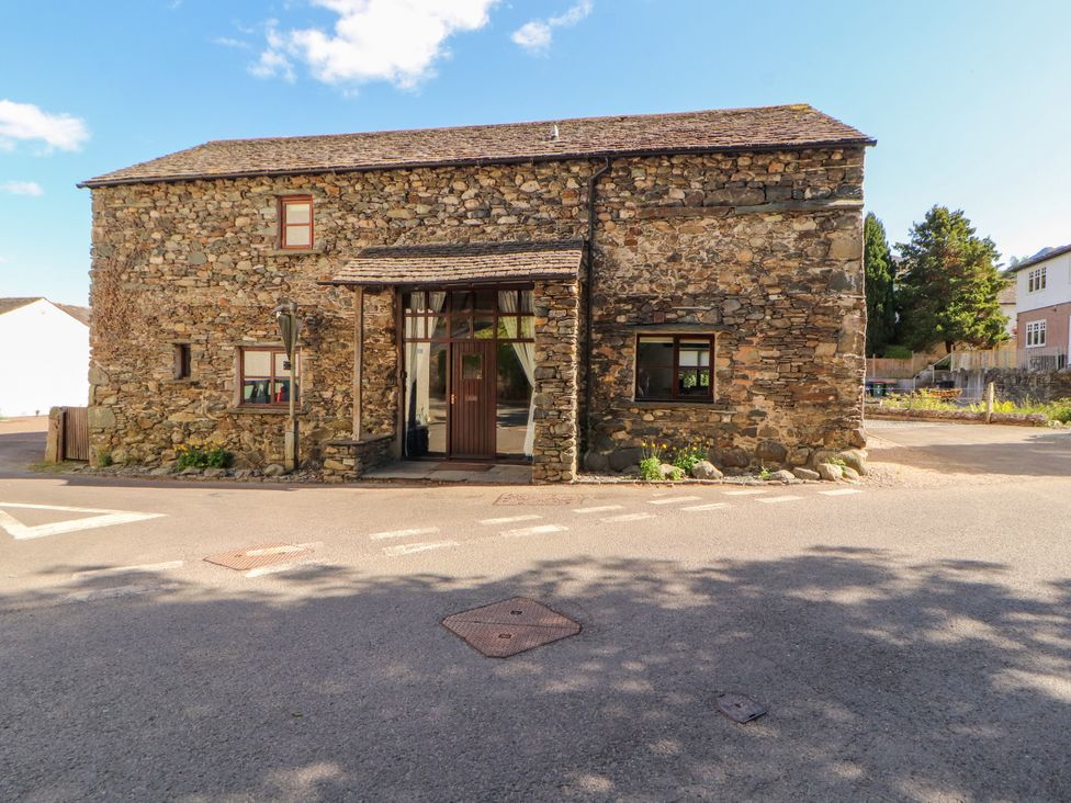 An exterior view of a stone building at Beck Edge in Braithwaite