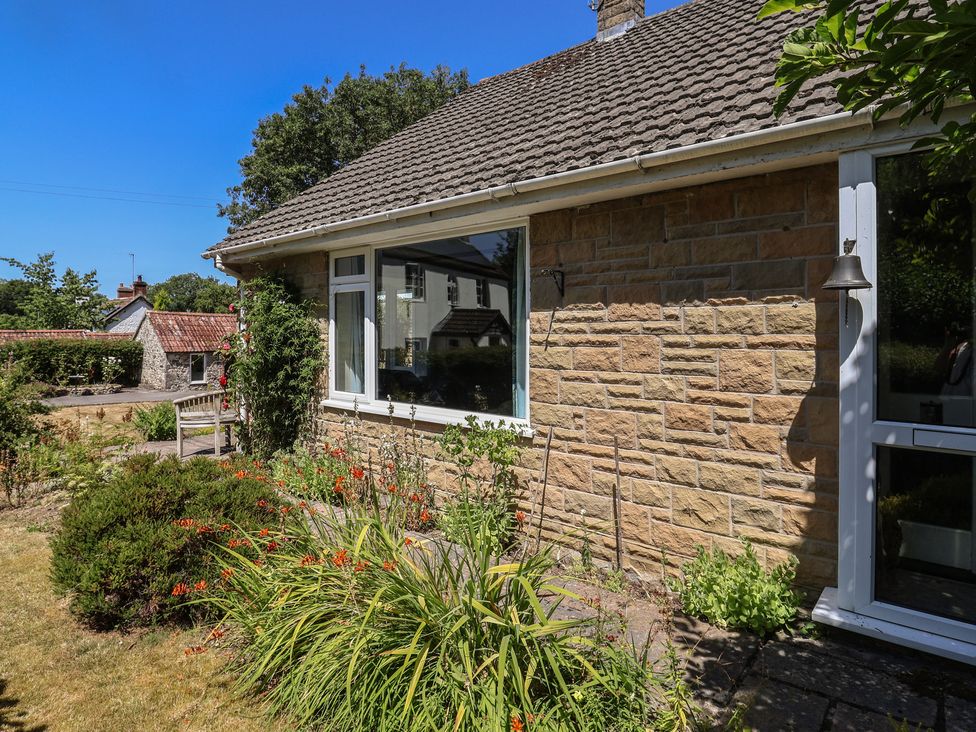 A garden with a house and plants at Woodstock in Chard