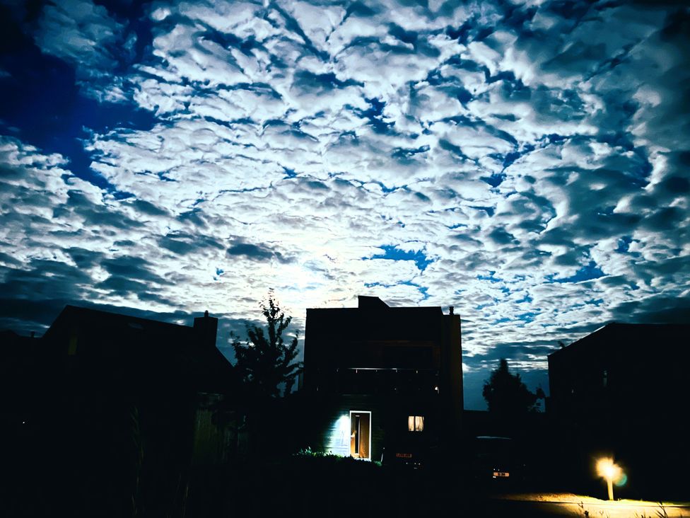 Cloudy sky over buildings at Agua de Plata, 16 Wakeling Island, Silverlake Dorchester