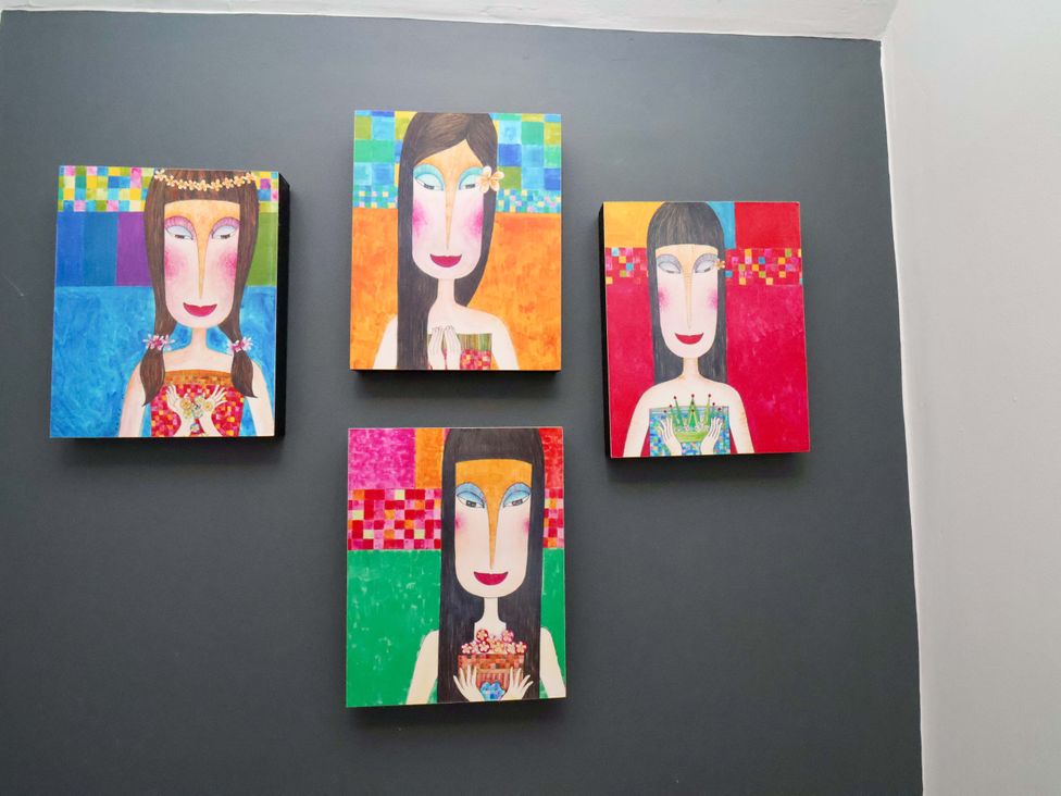 Paintings on a wall at The Beach Retreat The Bay - Filey