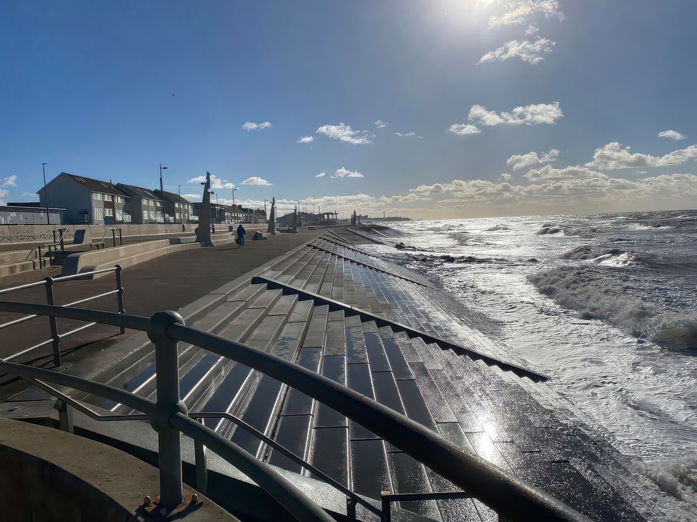 A view of the promenade along the sea at 26 North Promenade Cleveleys