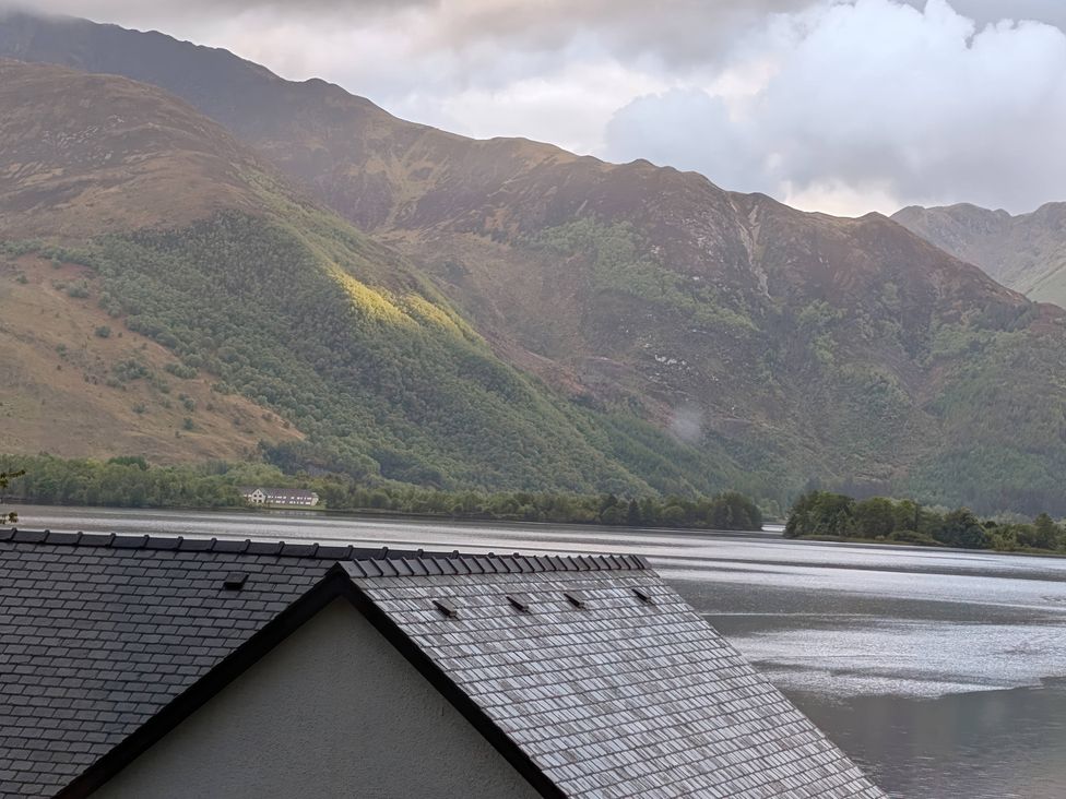 A view of mountains and water at Callart View Glencoe