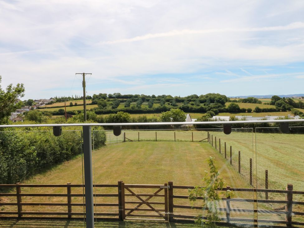 A view of fields and trees at Harescombe Lodge in Morchard Bishop