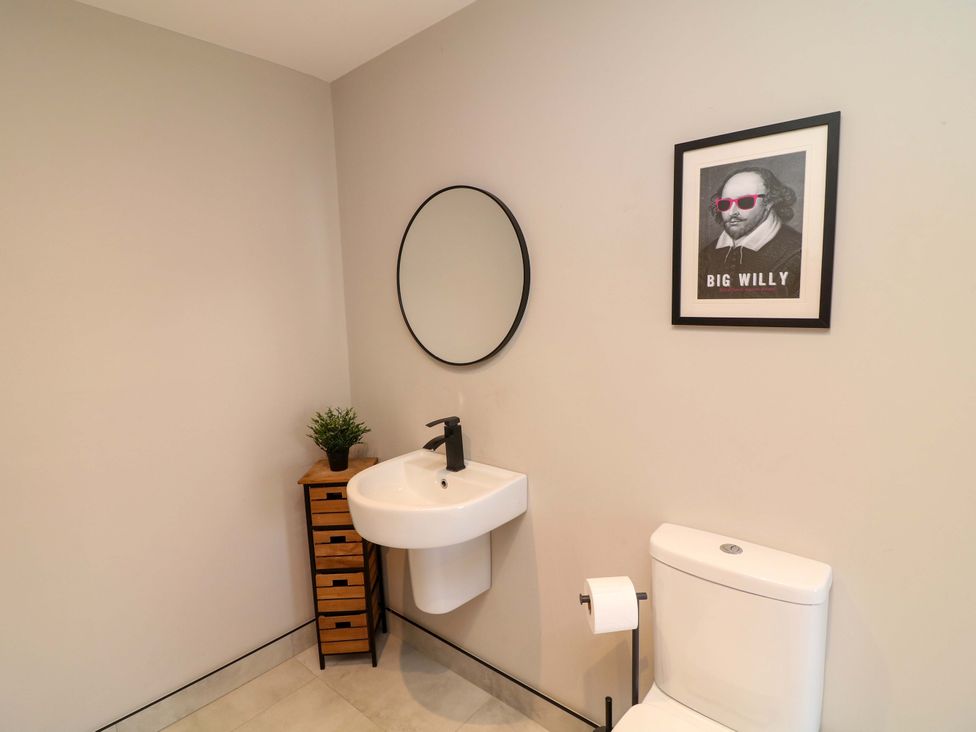 A bathroom with a sink and toilet at Apt 7 @ Hunter's Quay Bridlington