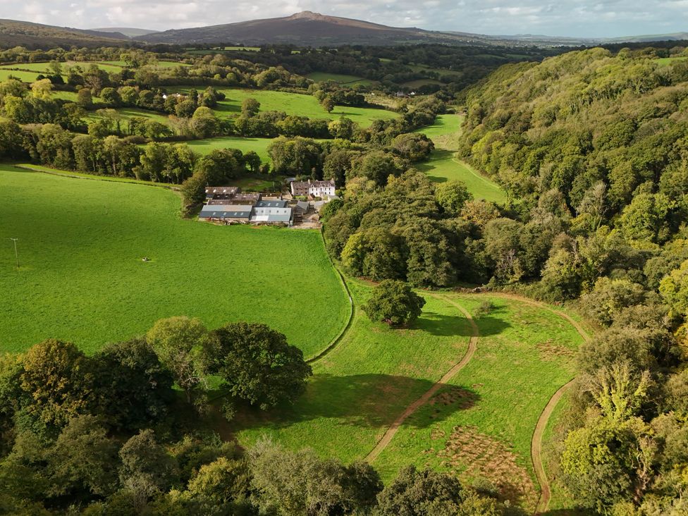 A landscape with fields and trees at Glanduad Fawr Newport, Pembrokeshire