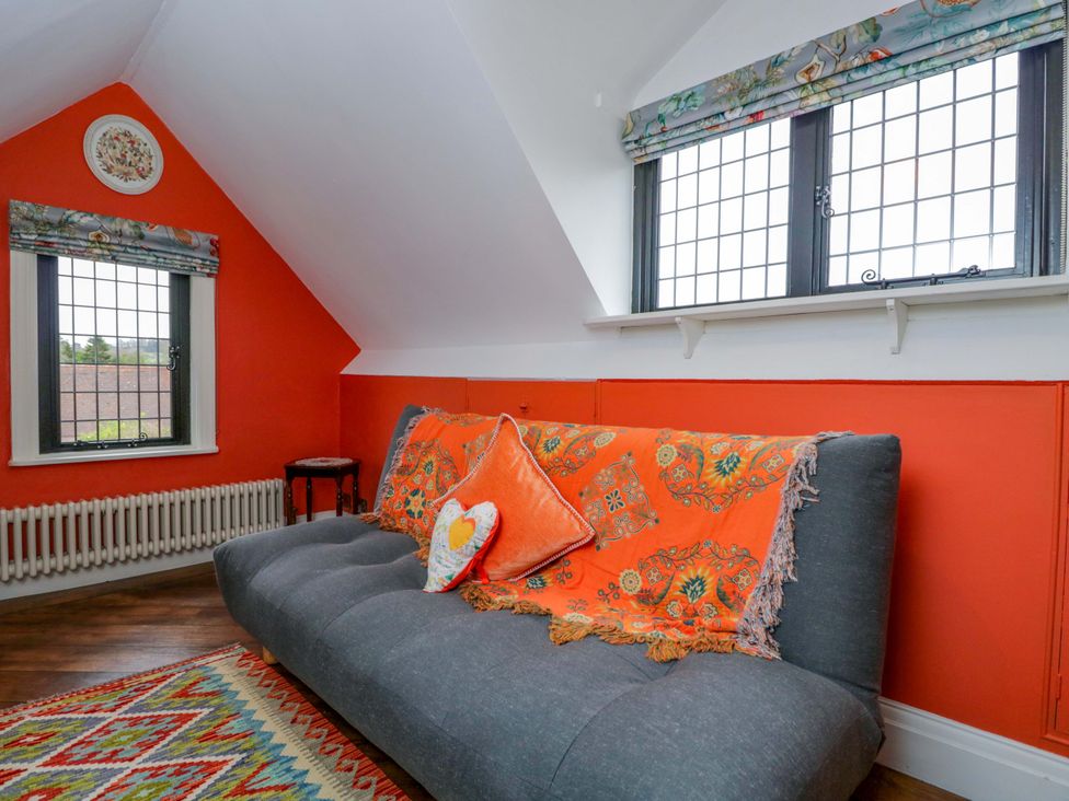 A snug with a sofa and pillows at the White House