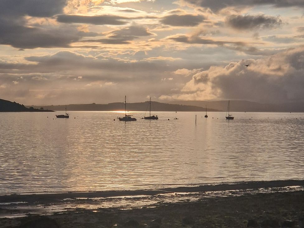 A view of sailboats on water under a cloudy sky at The Old Rectory in Largs