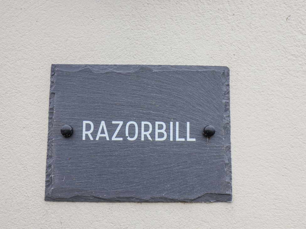 A sign displaying the text RAZORBILL at Razorbill in Flamborough