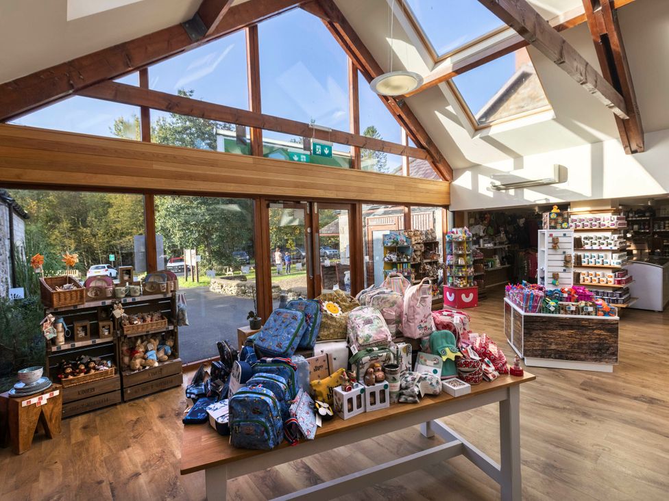 A shop interior with various gifts and toys at Cropton Golden Oak Cropton Forest