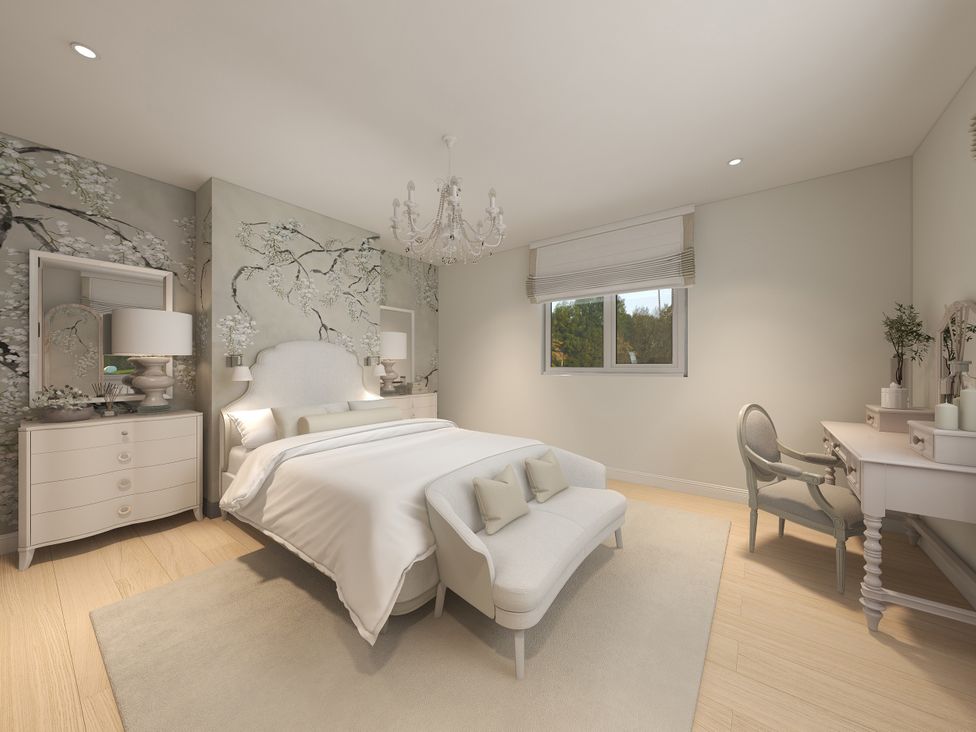 A bedroom with a bed and dresser at The House at School Farm in Hassall near Haslington