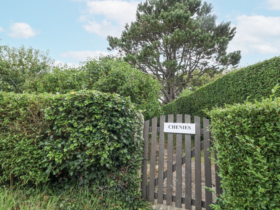 A gate leading to a garden at Chenies in Osmington Mills, near Preston