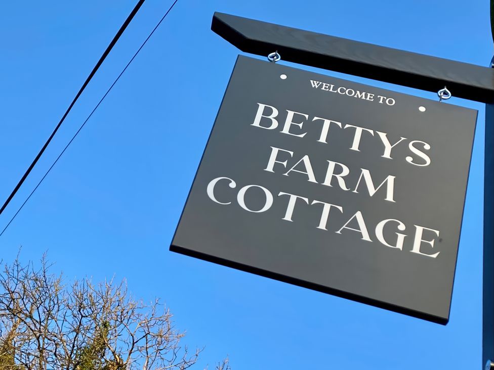 A welcome sign for Betty's Farm Cottage in Lack near Ederney, County Fermanagh