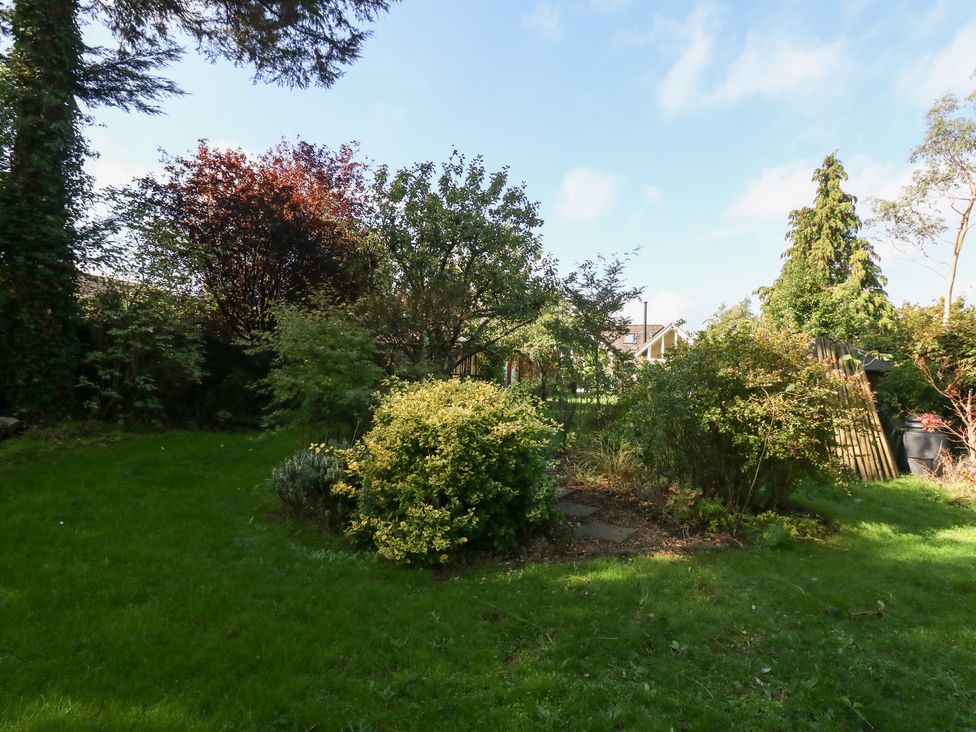 A garden with various trees and shrubs at Little Timbers in Ringwood