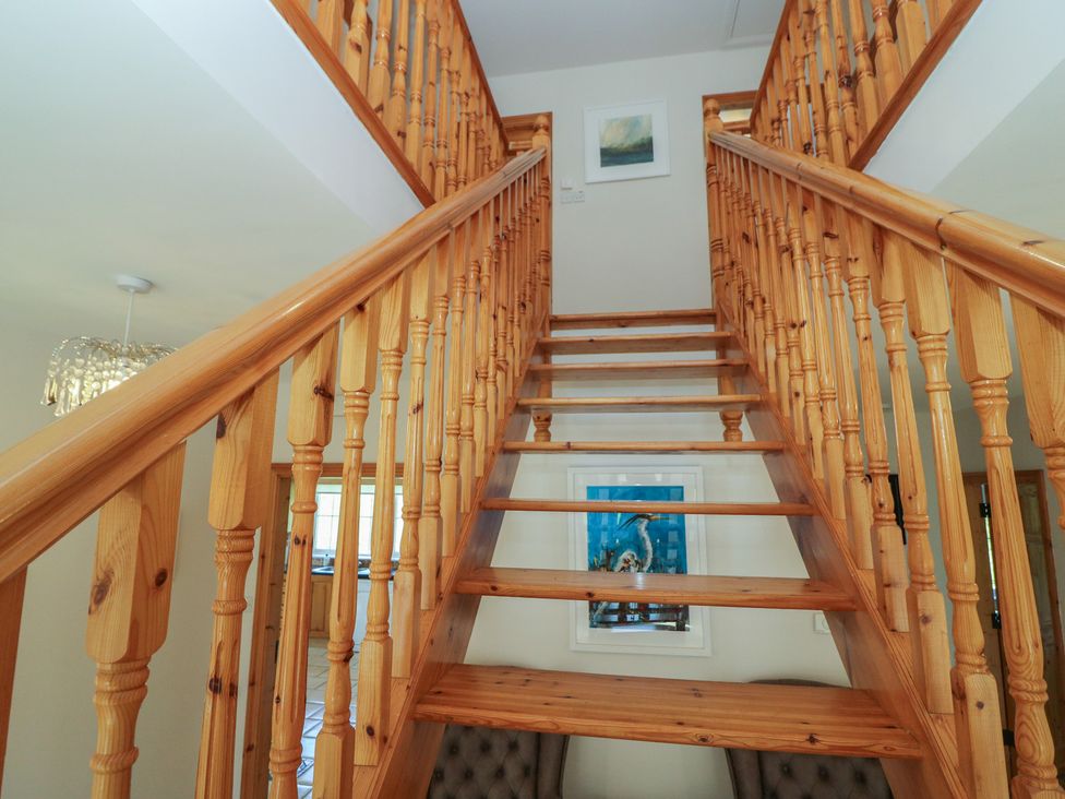 A staircase leading to the upper level at The Skating Rock in Bunane near Kenmare, County Kerry