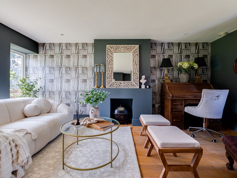 A living room with a sofa and coffee table at The Old Chase in Chester