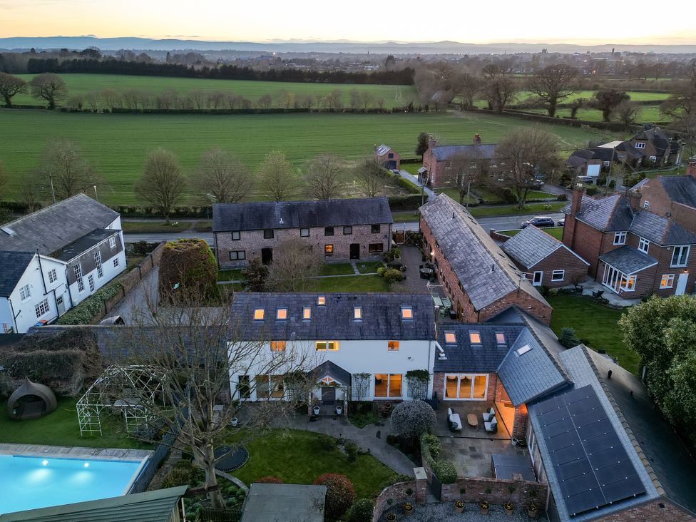 An outdoor view of houses and fields at The Old Chase Chester
