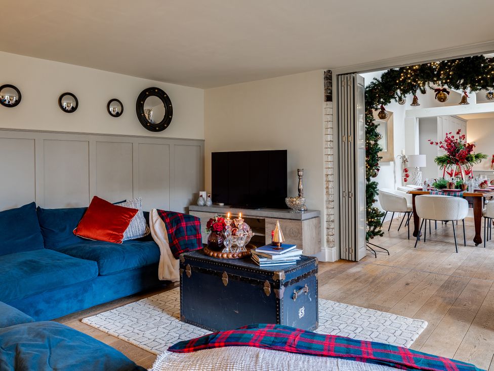 A living room with a sofa and coffee table at The Old Chase in Chester