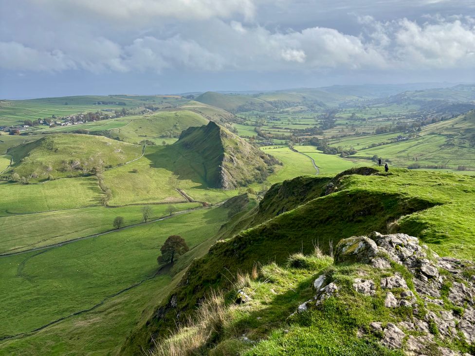 A landscape with hills and valley at School House Cottage in Newtown near Longnor