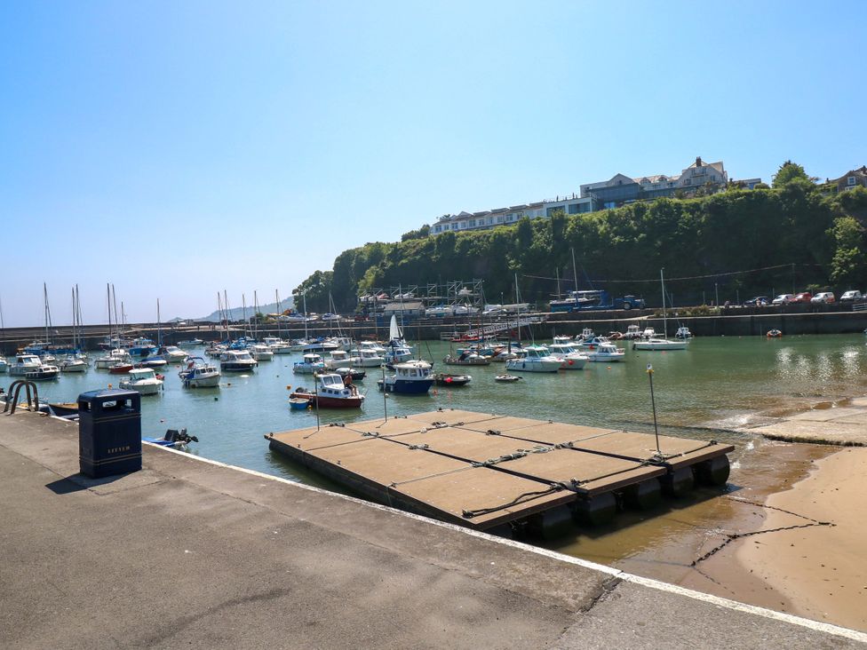 A marina with boats and a dock at 15 Lawnswood in Saundersfoot