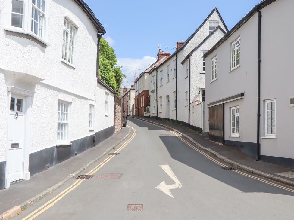 A street with houses and a sloped road at 5 Exe Street Topsham