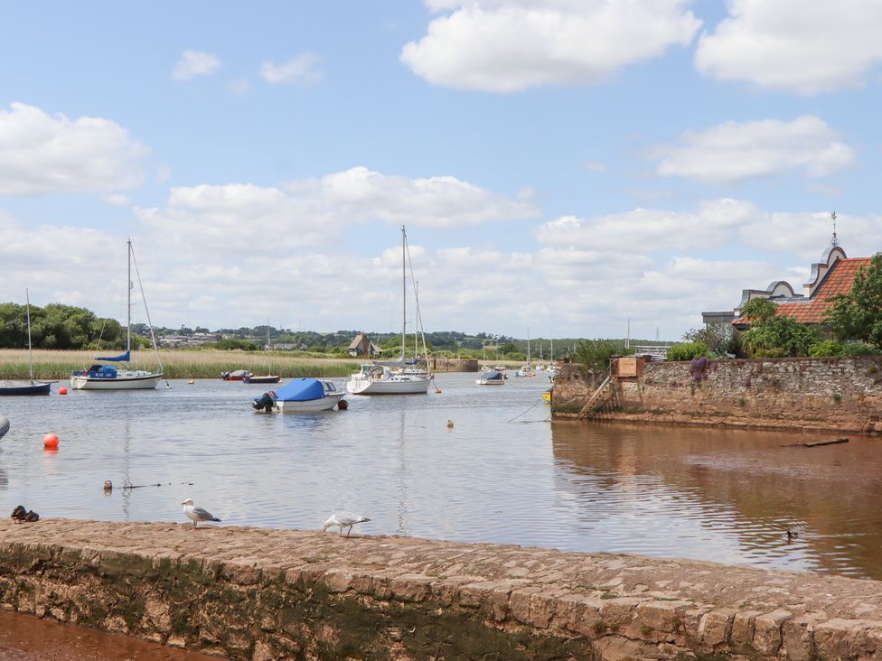 A view of boats on a river at 5 Exe Street Topsham