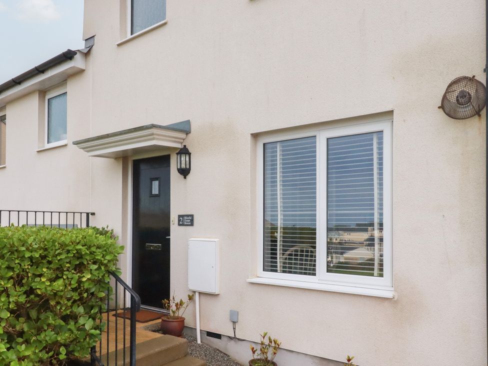 An entrance with a door and window at Blissful Ocean Breeze in Perranporth