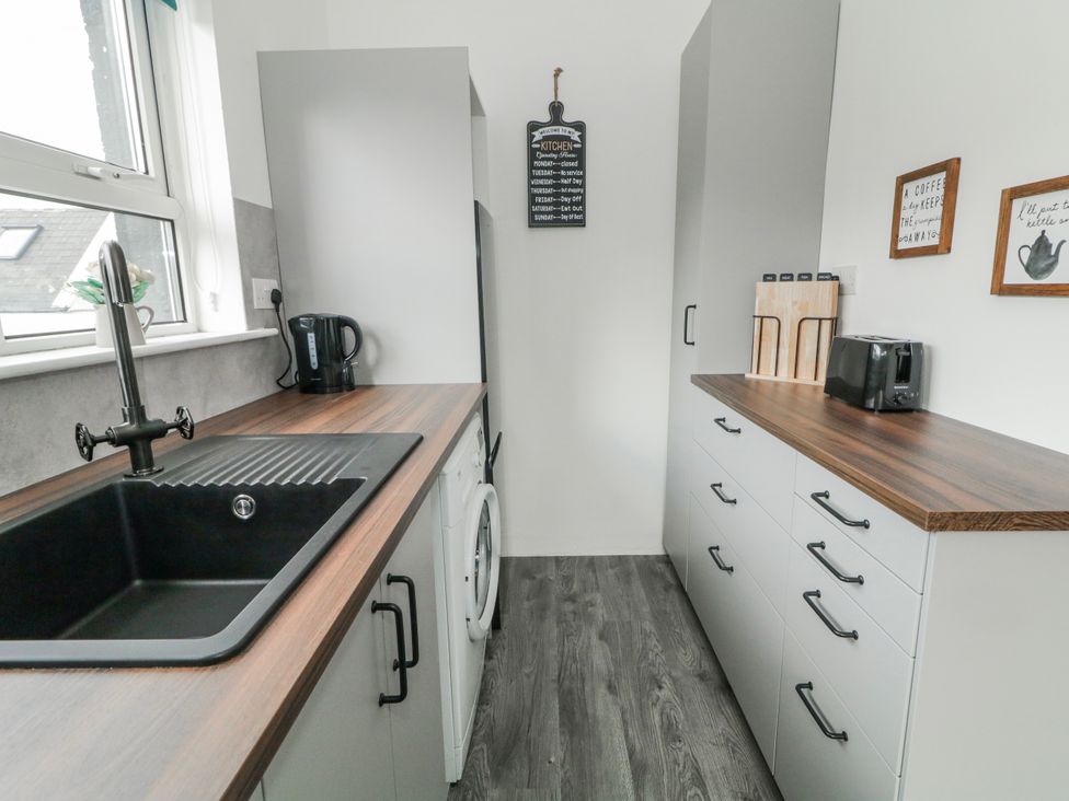 A kitchen with modern appliances and countertop at The Island's View in Gortahork, County Donegal