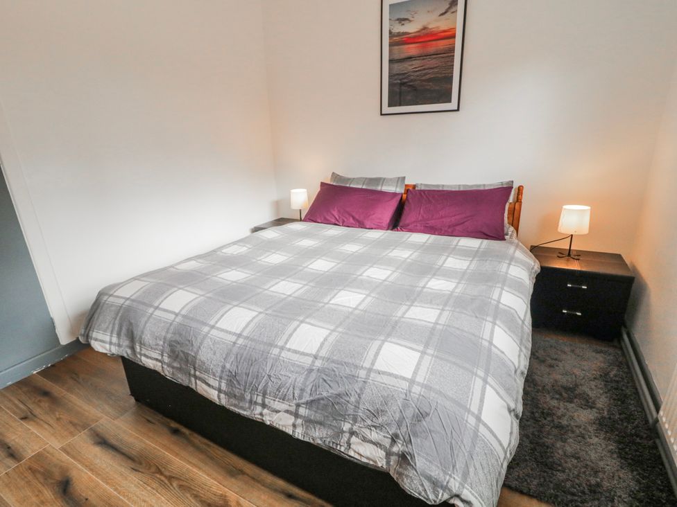A bedroom with a bed and nightstand at The Island's View in Gortahork, County Donegal